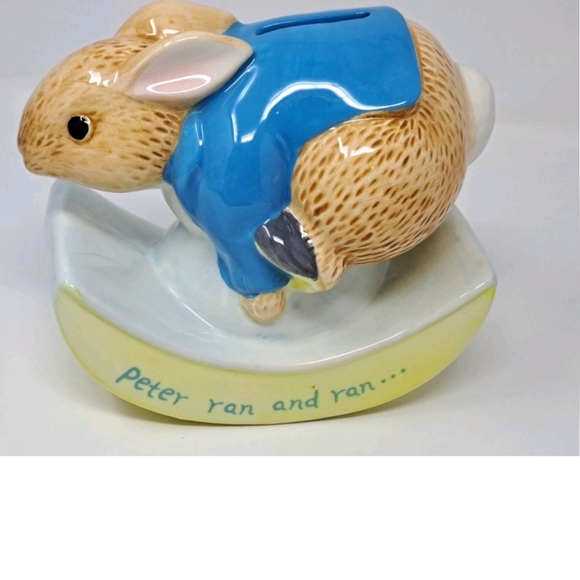Gund Peter Rabbit Ceramic Rocking Bank - NIB - Picture 3 of 7